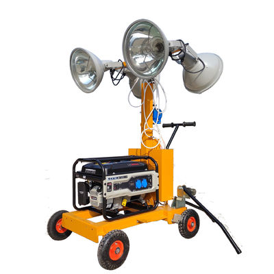 Honda 2kw Power Generator Mobile Lighting Vehicle With 400W*4 Gold Halide Lamp 5m Lighthouse & Push-Type Lighting
