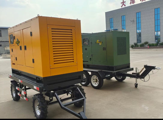 60kW 75kVA 80kW 100kVA Mobile Trailer Diesel Generator Customizable and Water Cooling System for Optimal Performance